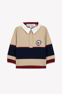 Erkek Bebek Polo Sweatshirt Bej