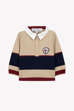 Erkek Bebek Polo Sweatshirt Bej