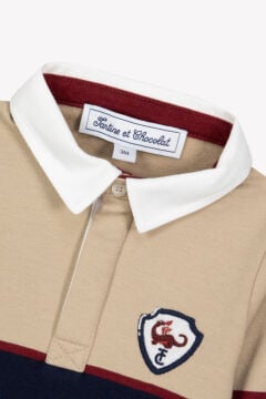 Erkek Bebek Polo Sweatshirt Bej
