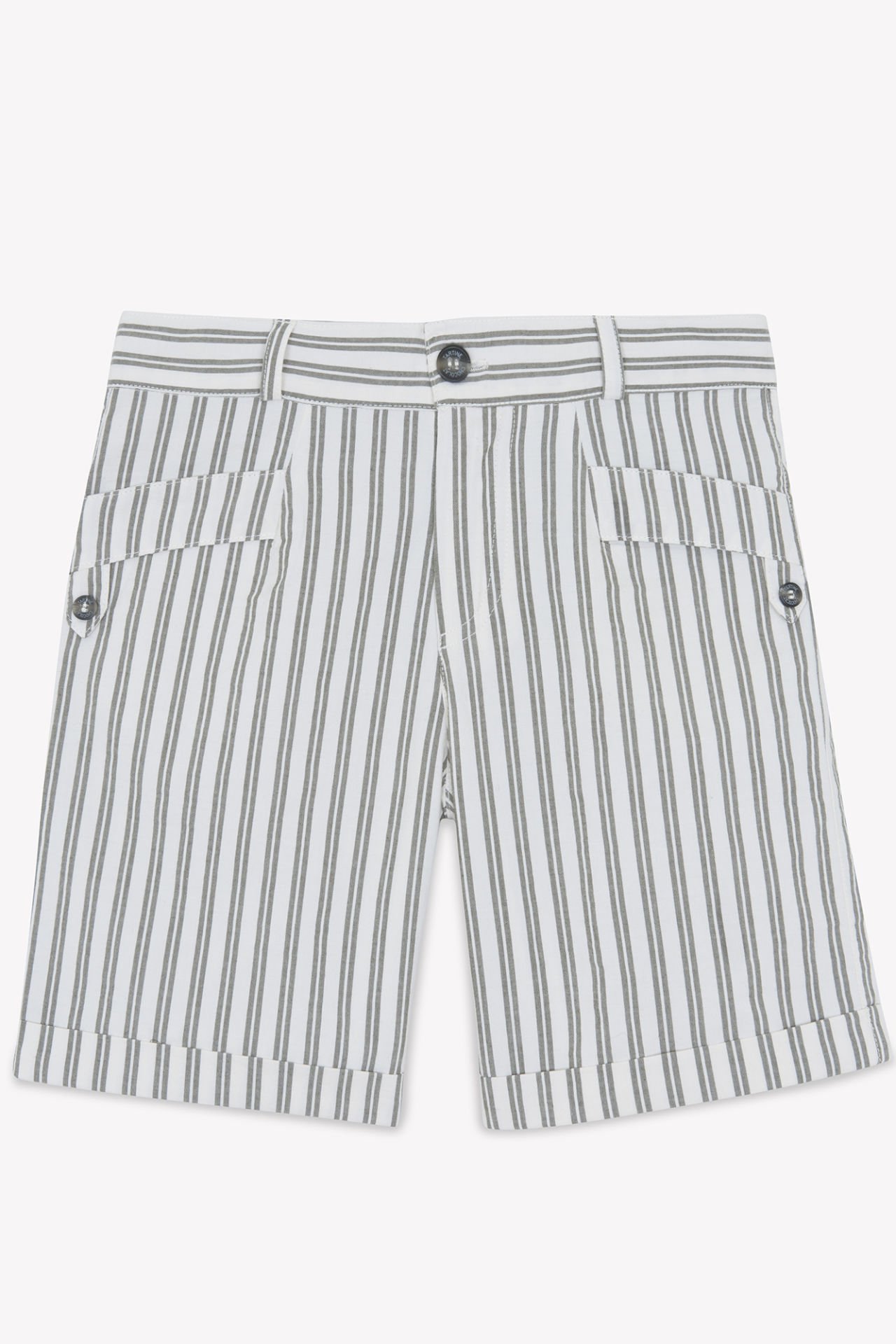Erkek Çocuk Çizgili Coton Şort