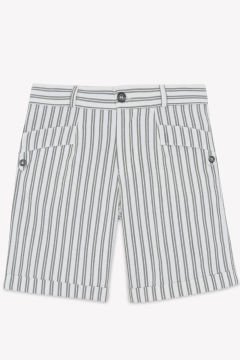 Erkek Çocuk Çizgili Coton Şort