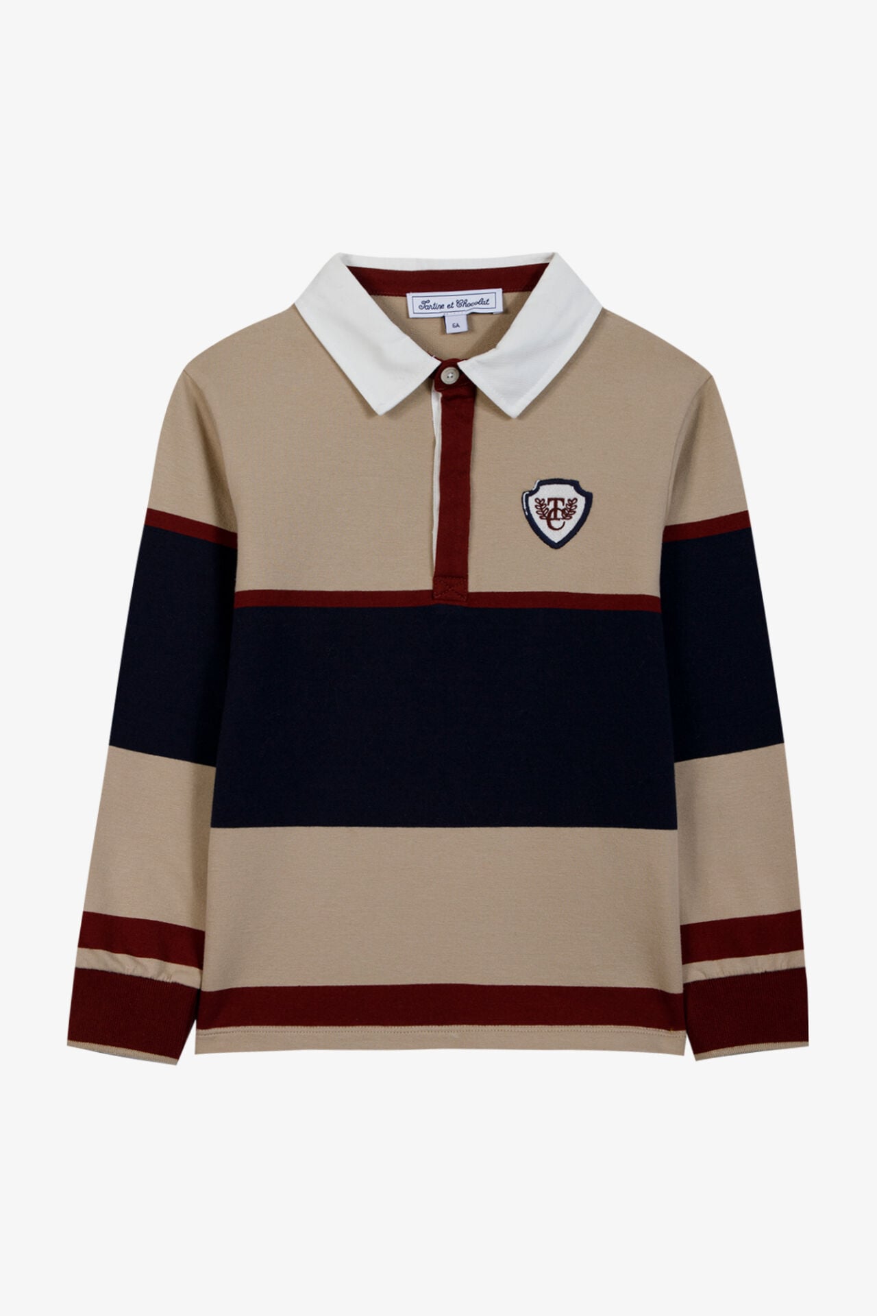 Erkek Çocuk Polo Sweatshirt Bej