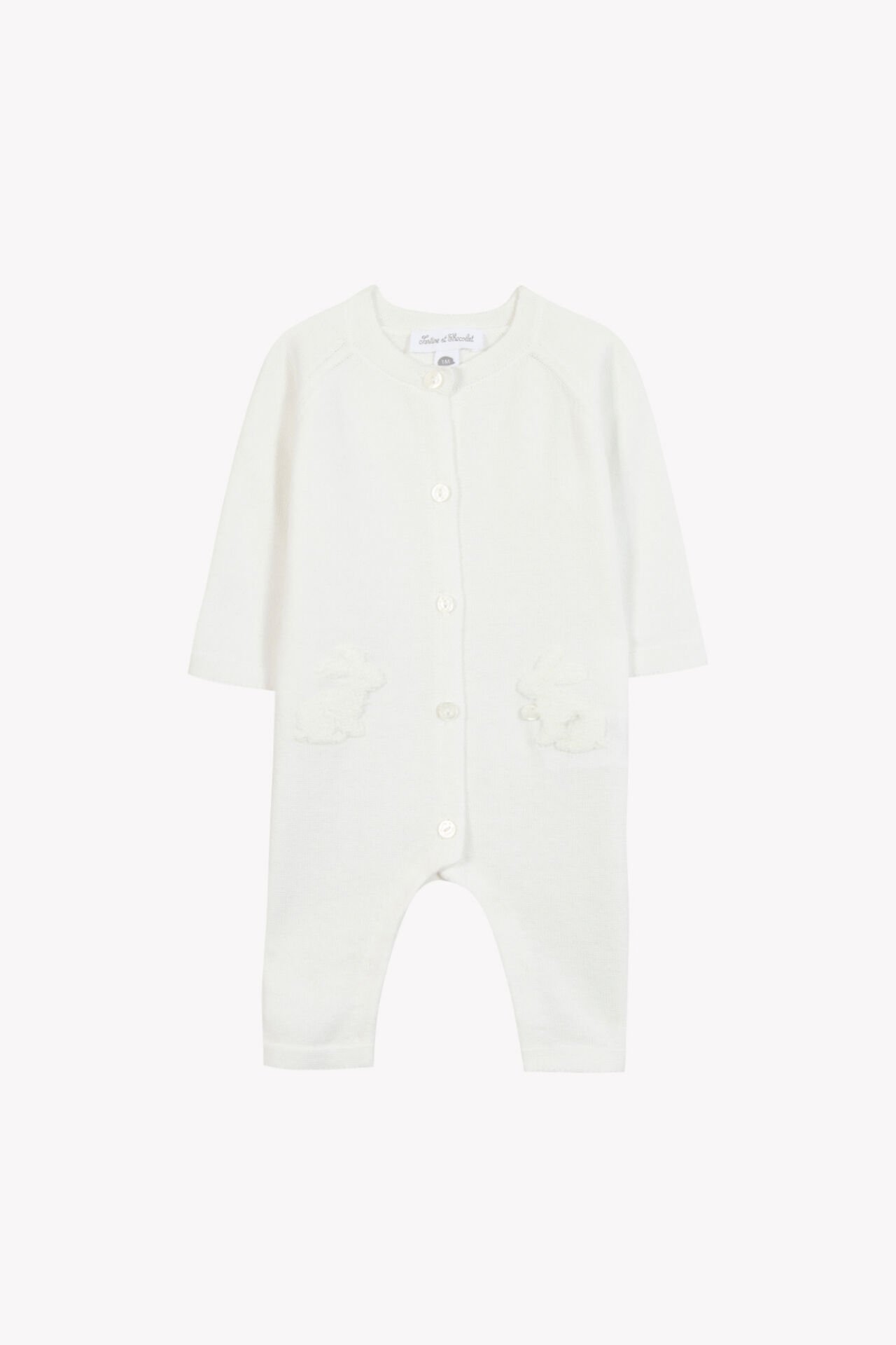 Bebek Ekru Triko Tulum