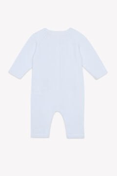 Erkek Bebek Mavi Triko Tulum