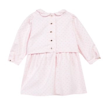 Kız Bebek Uzun Kollu Mini Puanlı Elbise