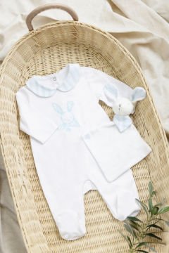 Erkek Bebek Hediye Seti ( tulum+uyku arkadaşı)