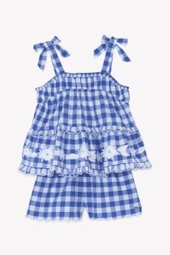 Kız Çocuk Askılı Bluz + Şort Set