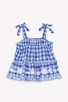 Kız Çocuk Askılı Bluz + Şort Set