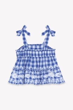 Kız Çocuk Askılı Bluz + Şort Set