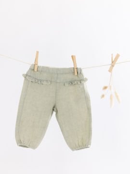 Kız Bebek Keten Pantalon
