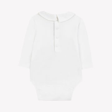 Erkek Bebek Pili Yakalı Ceremonie Body Ekru