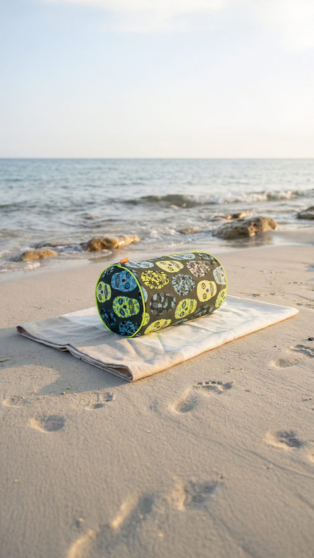 Erkek Çocuk Plaj Yastığı Surf Skull