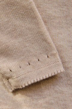 Bebek Bej Triko Hırka + Pantalon Set