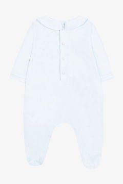 Erkek Bebek Keten Yakalı Coton Tulum