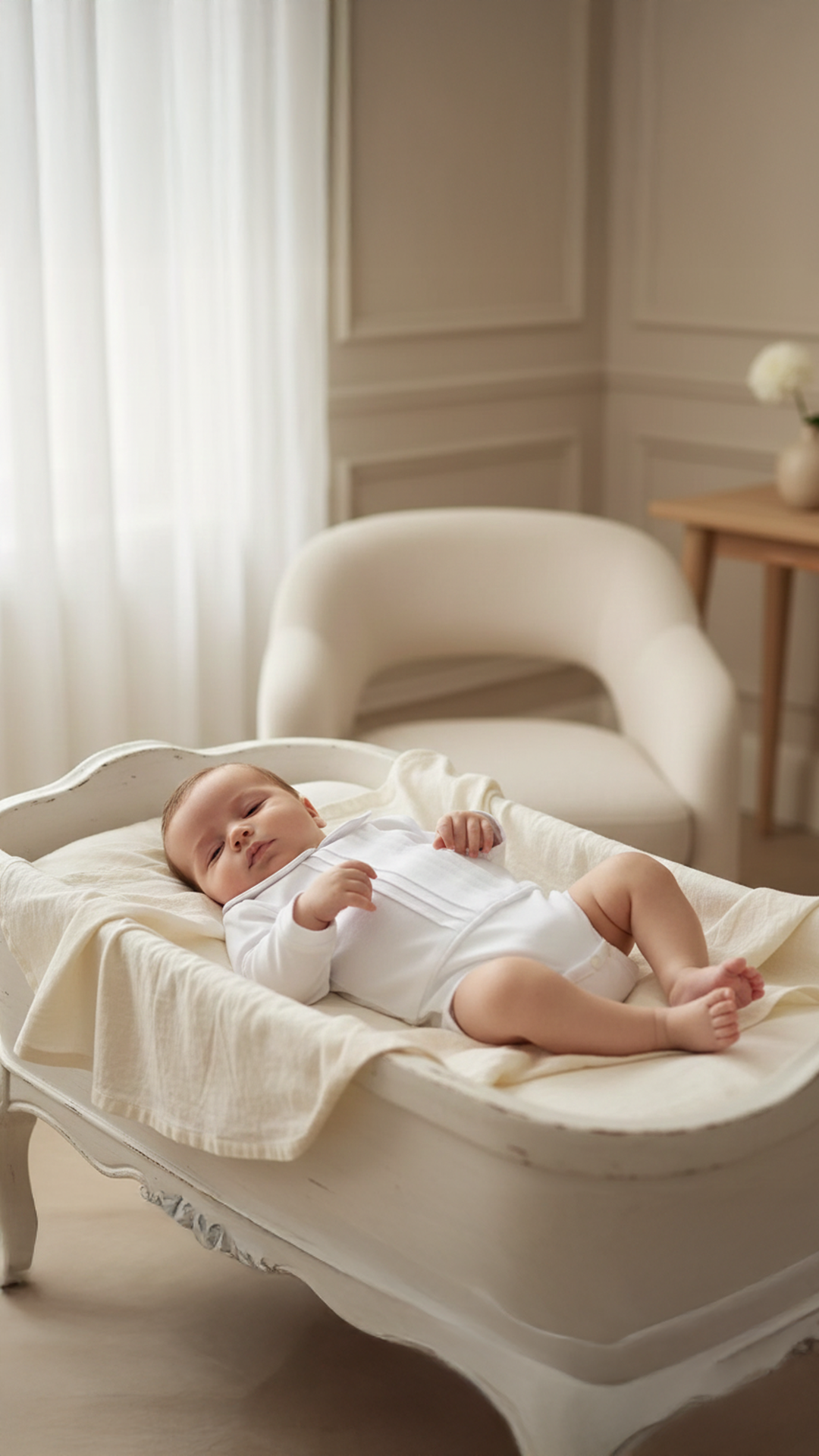 Erkek Bebek Pili Yakalı Ceremonie Body Beyaz