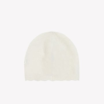 Kız Bebek Çiçek Aplikeli Yün Şapka