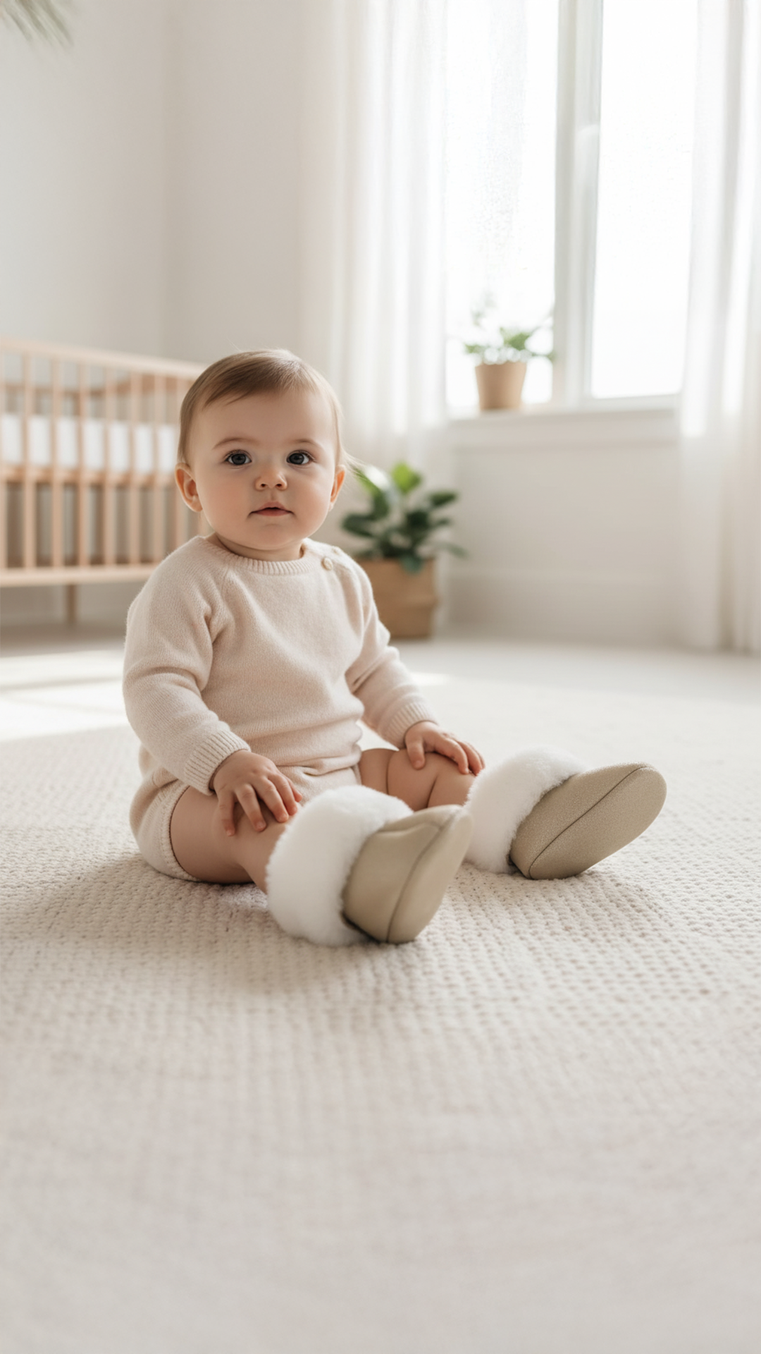 Kız Bebek Muflonlu Pırıltılı Patik