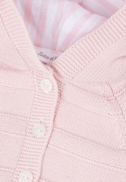 Kız Bebek Pembe Triko Mont