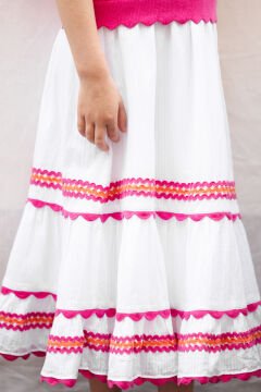 Kız Çocuk Fistolu Maxi Etek