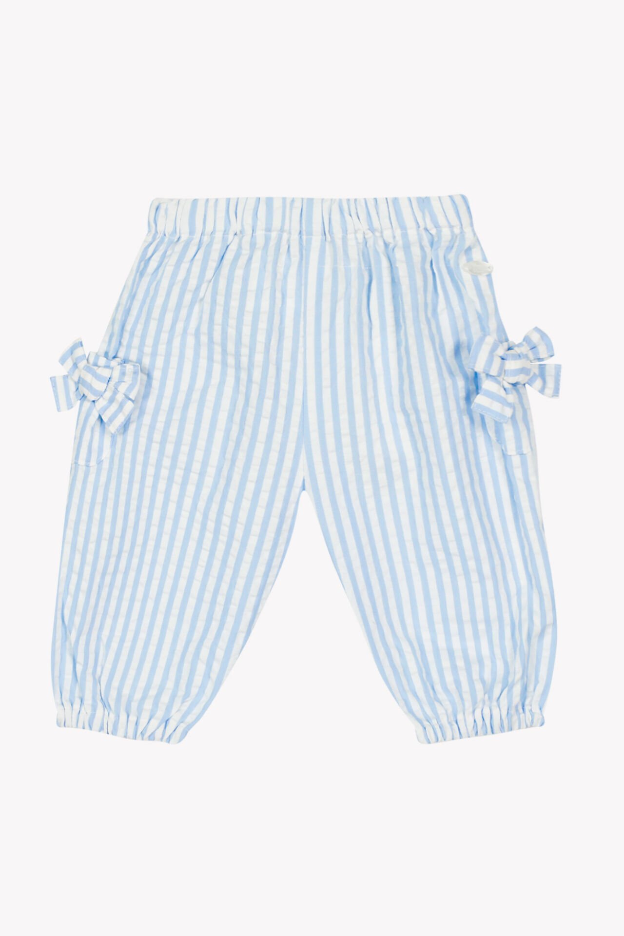 Kız Bebek Mavi Çizgili Coton Pantalon