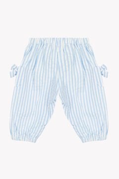 Kız Bebek Mavi Çizgili Coton Pantalon