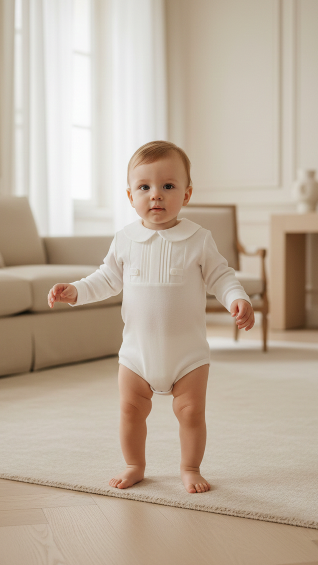 Erkek Bebek Pili Yakalı Ceremonie Body