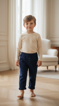 Erkek Çocuk Lacivert Coton Pantalon