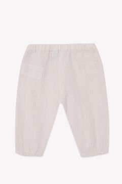 Kız Bebek Pembe Keten Pantalon