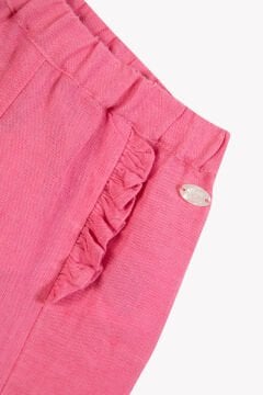 Kız Bebek Pembe Keten Pantalon