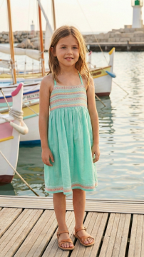 Kız Çocuk Boyundan Askılı Elbise