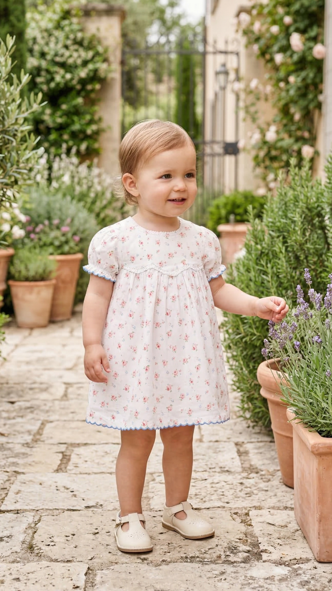 Kız Bebek Çiçek Desenli Elbise