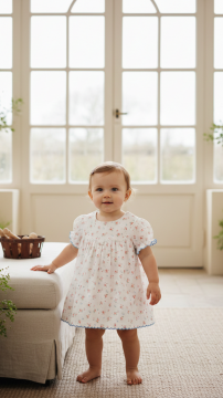 Kız Bebek Çiçek Desenli Elbise
