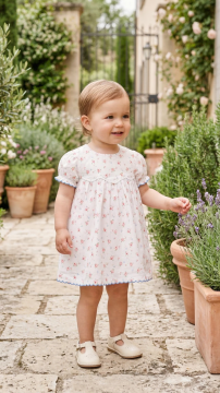 Kız Bebek Çiçek Desenli Elbise