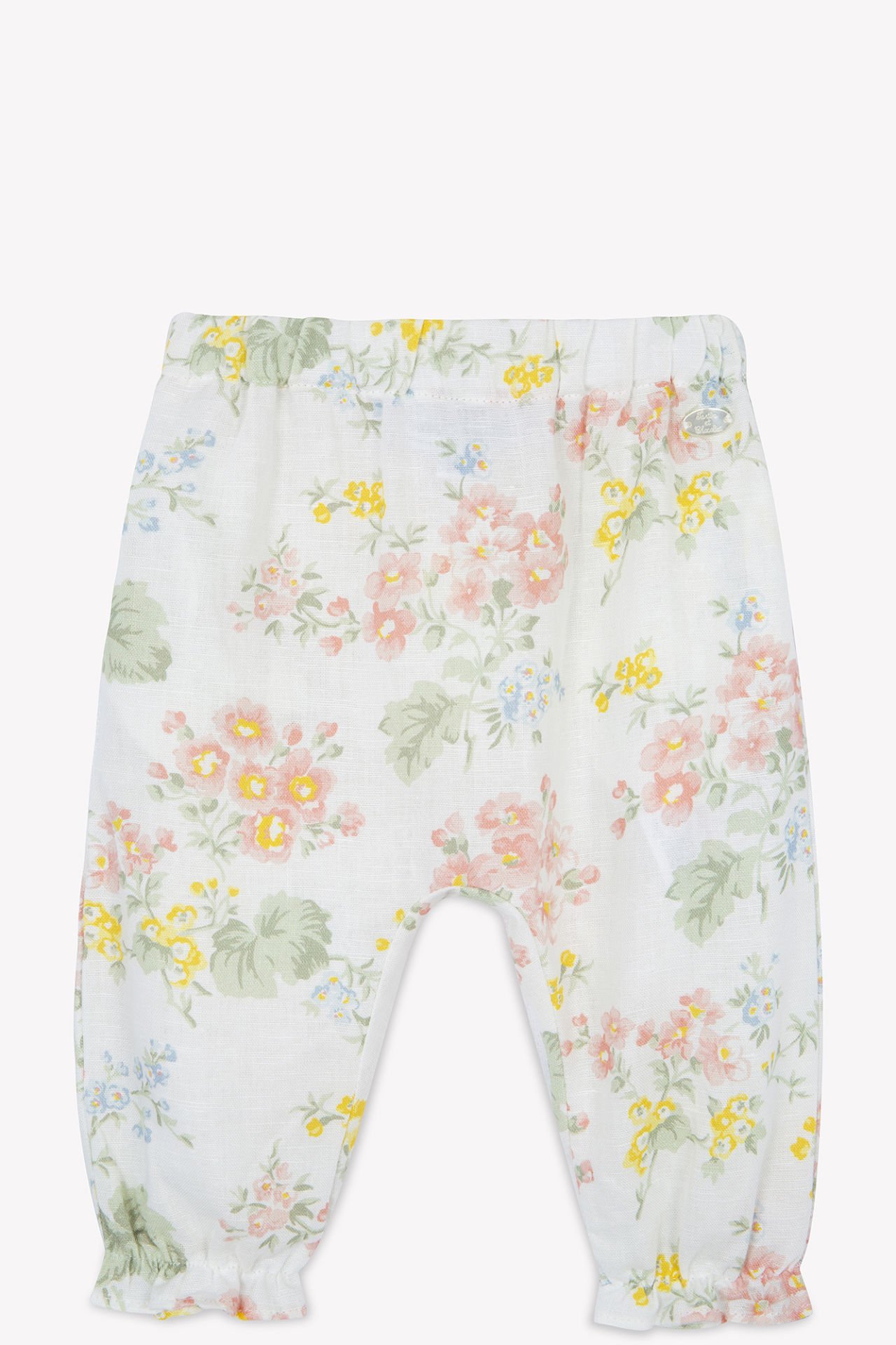 Kız Bebek Çiçek Desenli Coton Pantalon