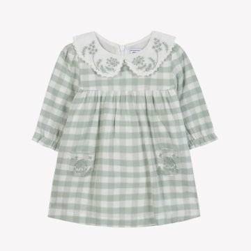 Fisto Yakalı Kız Bebek Elbise