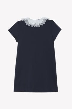 Kız Çocuk Dantel Yakalı Elbise