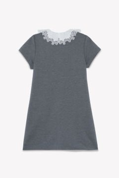 Kız Çocuk Dantel Yakalı Elbise