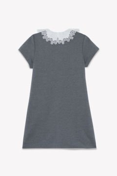 Kız Çocuk Dantel Yakalı Elbise