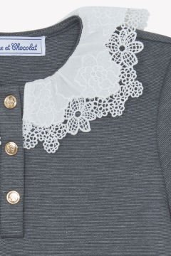 Kız Çocuk Dantel Yakalı Elbise