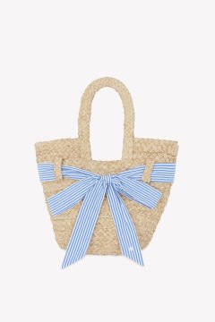 Kız Çocuk Fiyonklu Hasır Çanta