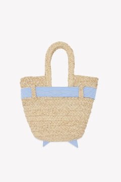 Kız Çocuk Fiyonklu Hasır Çanta