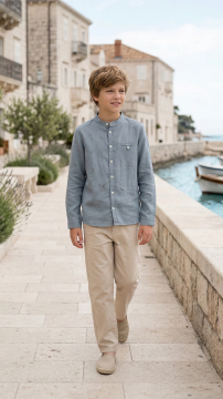 Erkek Çocuk Keten Gömlek