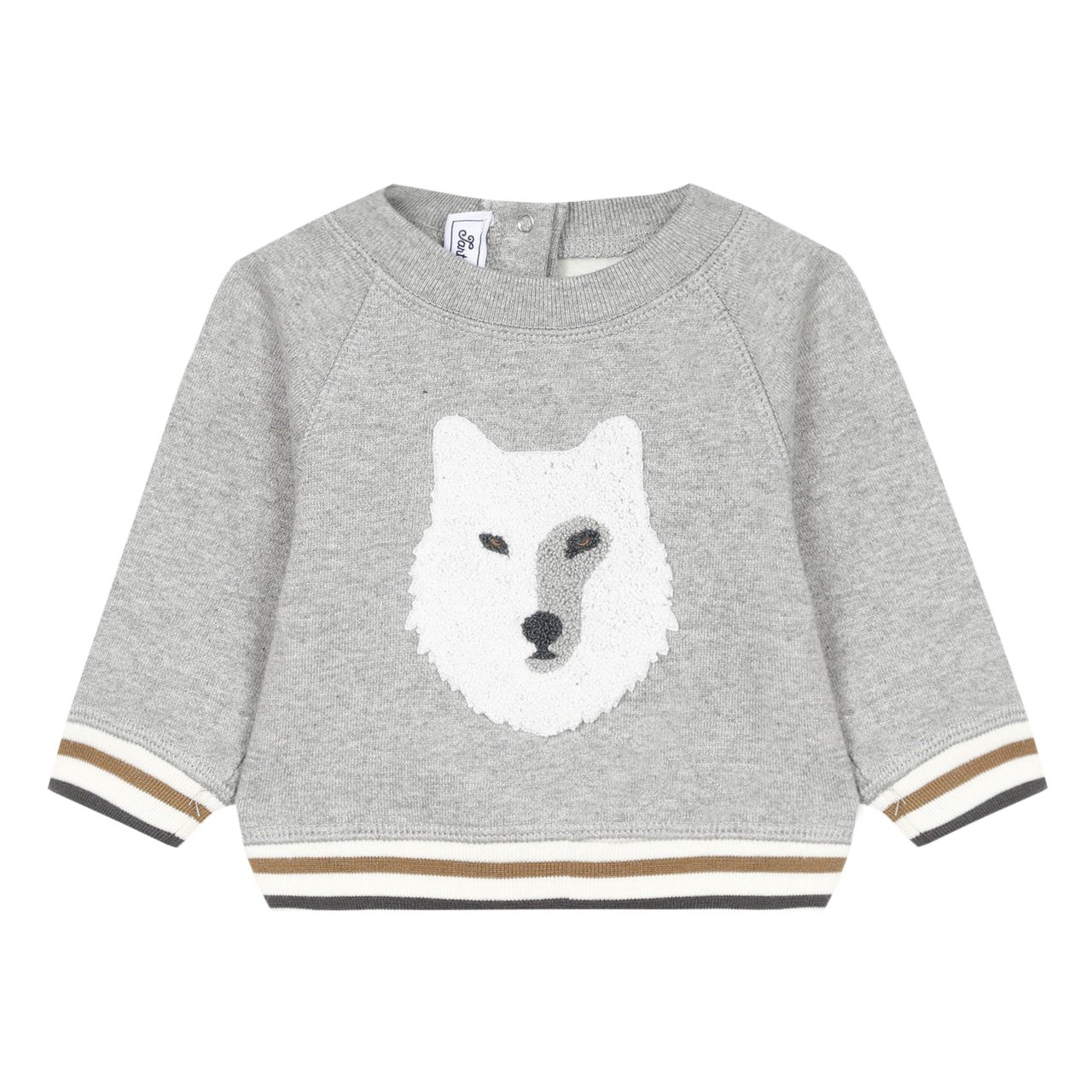 Erkek Bebek Kurt Baskılı Sweathirt