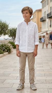 Erkek Çocuk Keten Gömlek