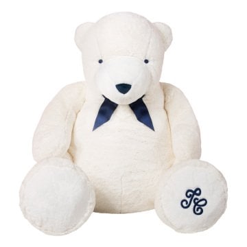 Fularlı Beyaz Ayı - Peluş Oyuncak 110 cm