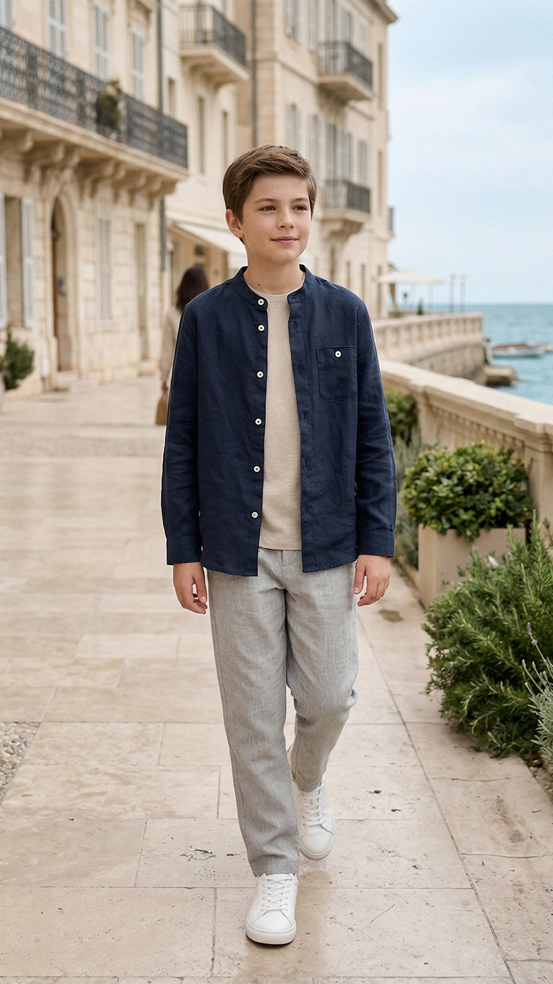 Erkek Çocuk Keten Gömlek