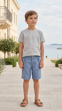 Erkek Çocuk Lacivert Coton Şort