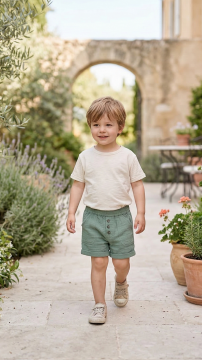 Erkek Çocuk Haki Coton Şort