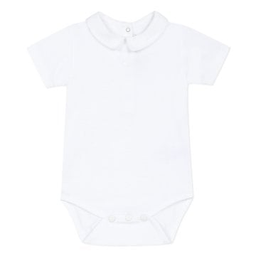 Erkek Bebek Keten Yakalı Body