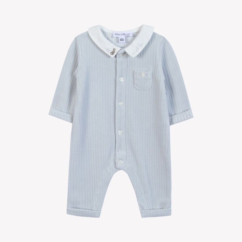 Erkek Bebek Kadife Tulum Combilong